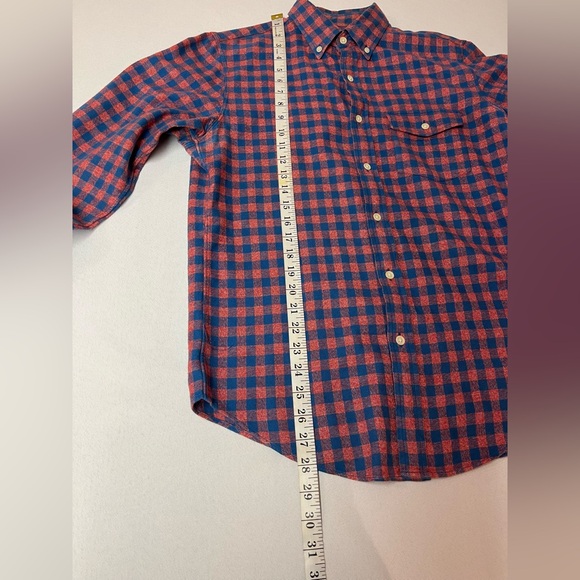 J. Crew Casual Plaid Long Sleeve Button Down - Red & Blue Tones - Fall Weight - Picture 8 of 11